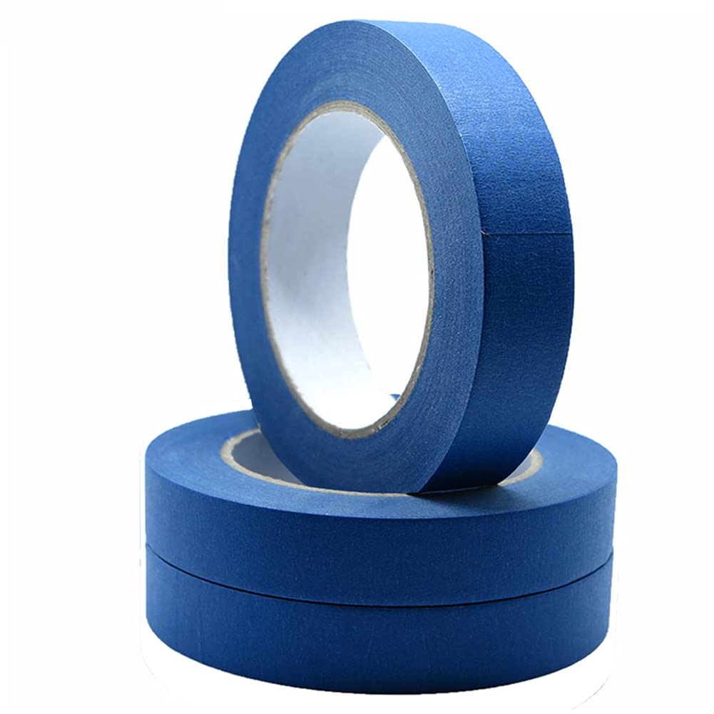 4pcs Blue Painter Tape Easy To Tear Masking Tape Multi Size 