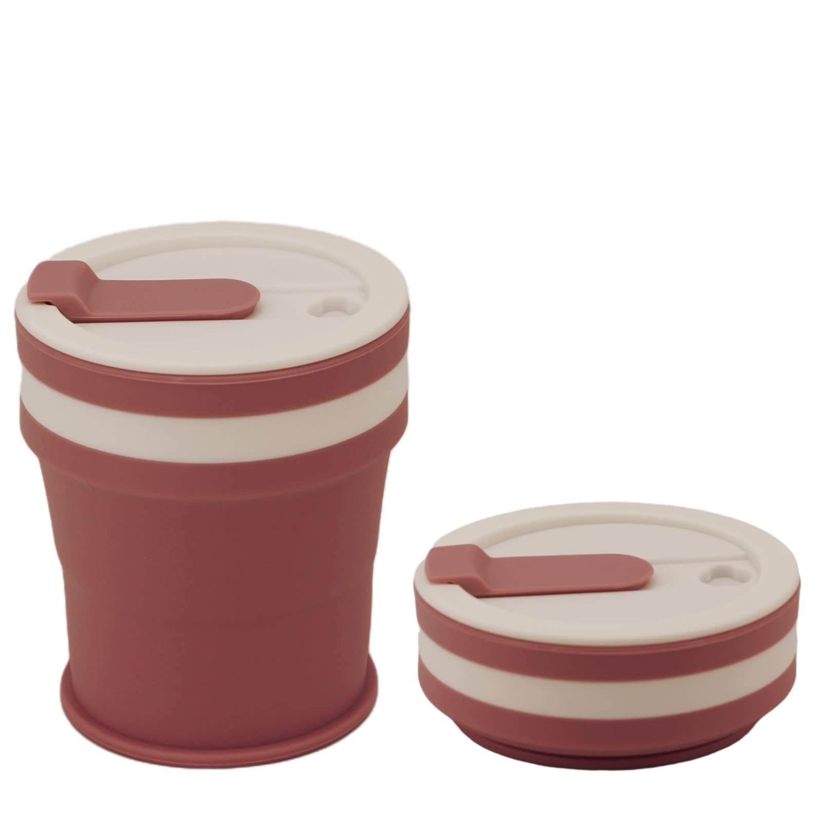 Full Color Custom Silicone Collapsible Travel Coffee Cup - 12 oz.