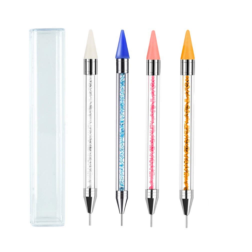1Pc Gem Crystal Rhinestones Picker Pencil Nail Art Craft Decor Tool  Dual-ended Dotting Wax Pen