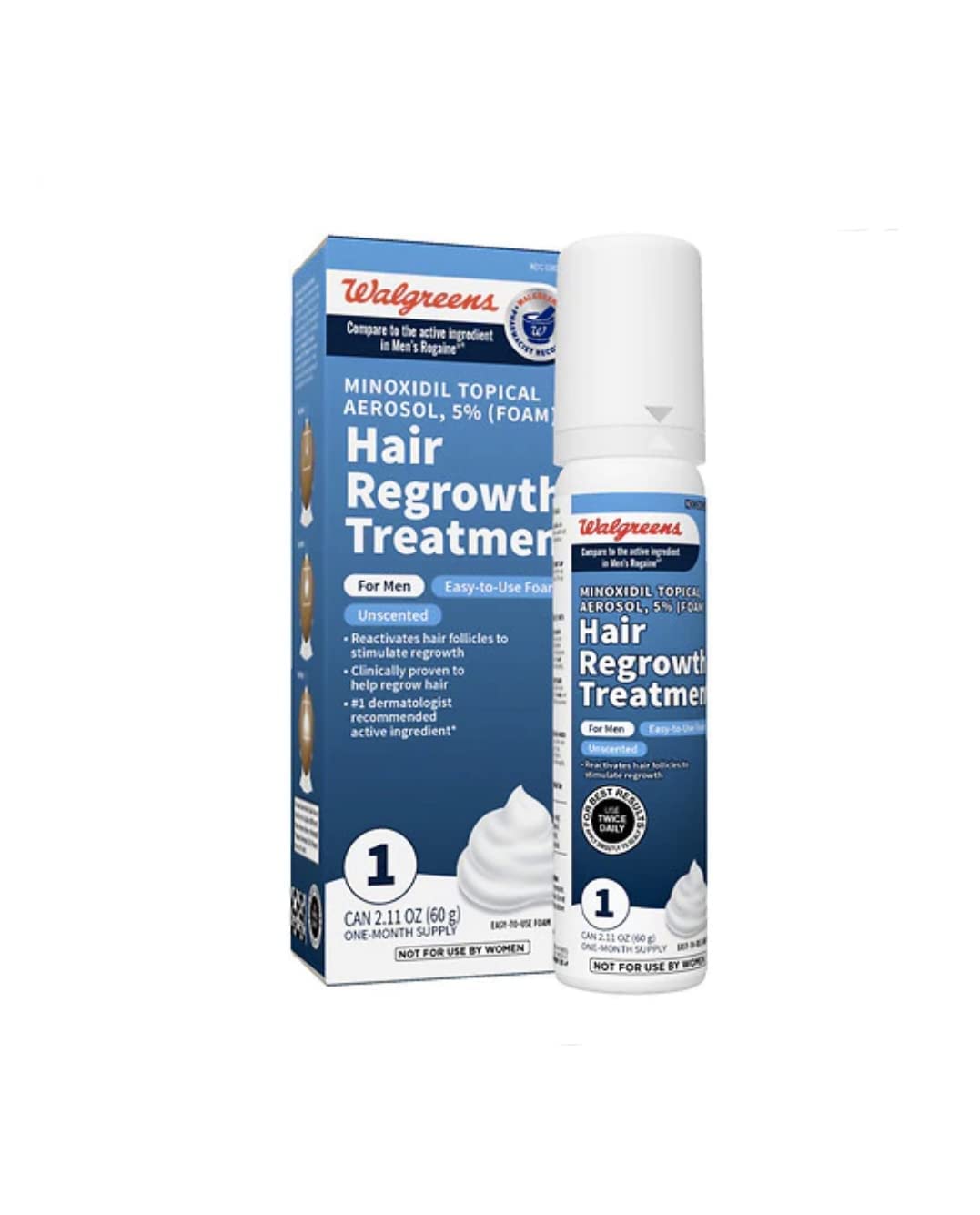 Walgreens Minoxidil Foam 5 Hair Regrowth Treatment For Men 2 11 Oz