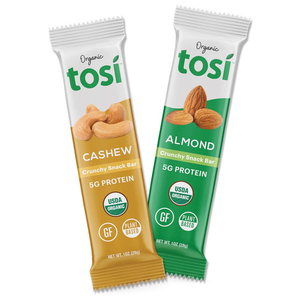Tosi Organic Superbites Vegan Snacks Keto Friendly Best Sellers Combo 6 Almond And 6 Cashew