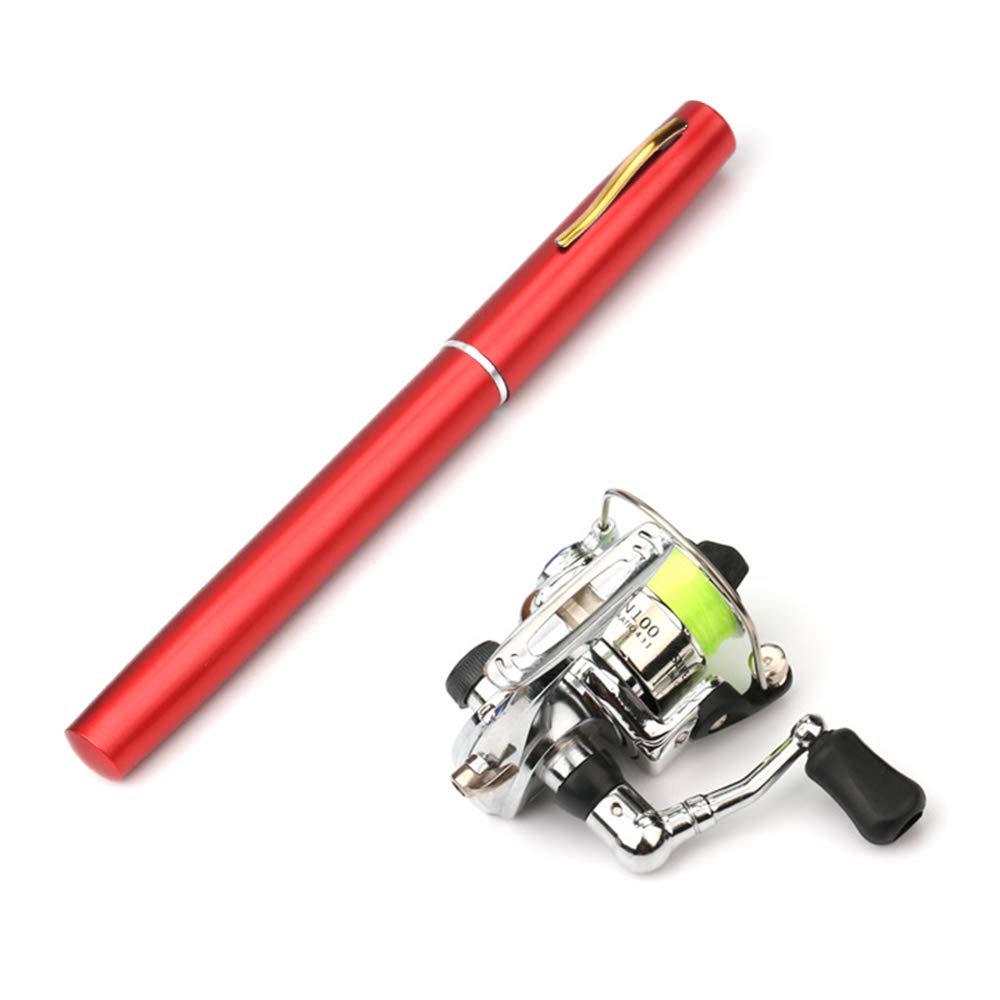 LINASHI Pen Fishing Rod Reel Premium Mini Pocket Collapsible Fishing Pole  Kit Telescopic Fishing Rod 
