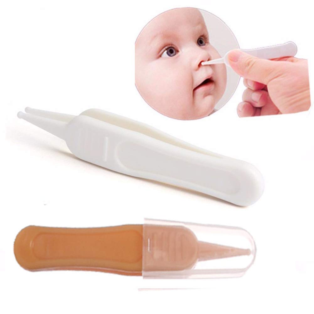 Evwoge Baby Nose Tweezers Booger Nipper Plier Ear Wax Remover Cleaner Pack  of 2