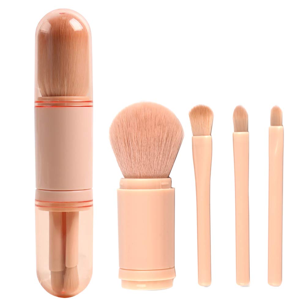 4 In 1 Portable Mini Makeup Brush Set Kawaii Makeup Tools Beauty Cute  Maquillaje Blush Pincel