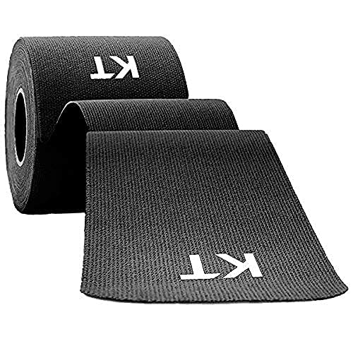 KT Tape Original Cotton Elastic Kinesiology Therapeutic Athletic Tape, 16  Ft, Uncut Roll Black - Uncut
