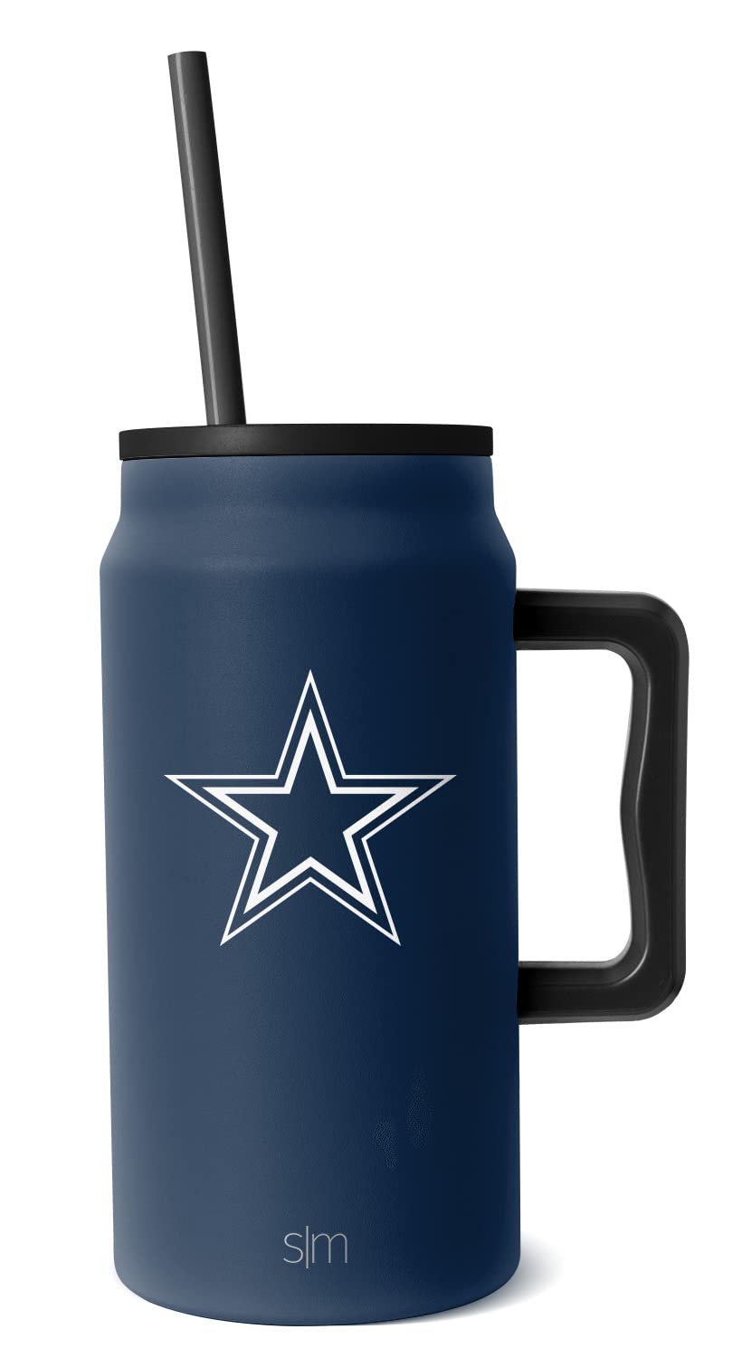  Simple Modern Officially Licensed NFL Dallas Cowboys Plastic  Tumbler with Lid and Straw, Lightweight Travel Iced Coffee Cups, Cold  Brew, Smoothie, or Tea Cup, 24oz