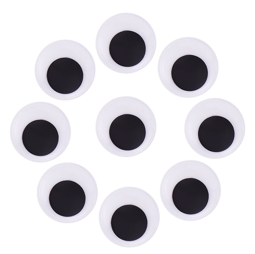 Decora 30mm Round Wiggle Googly Eyes with Self-Adhesive Peel and Stick Pack of 240 Pieces 30mm-240pcs
