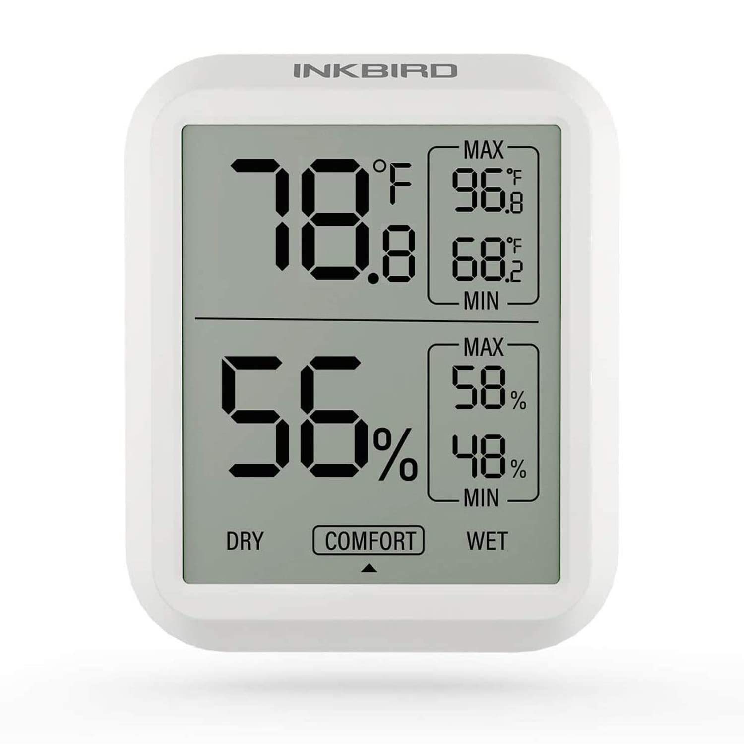 INKBIRD WiFi Thermometer Hygrometer Monitor Indoor Outdoor Temperature  Humidity Sensor IBS-TH3-PLUS-WIFI for Bedroom Greenhouse