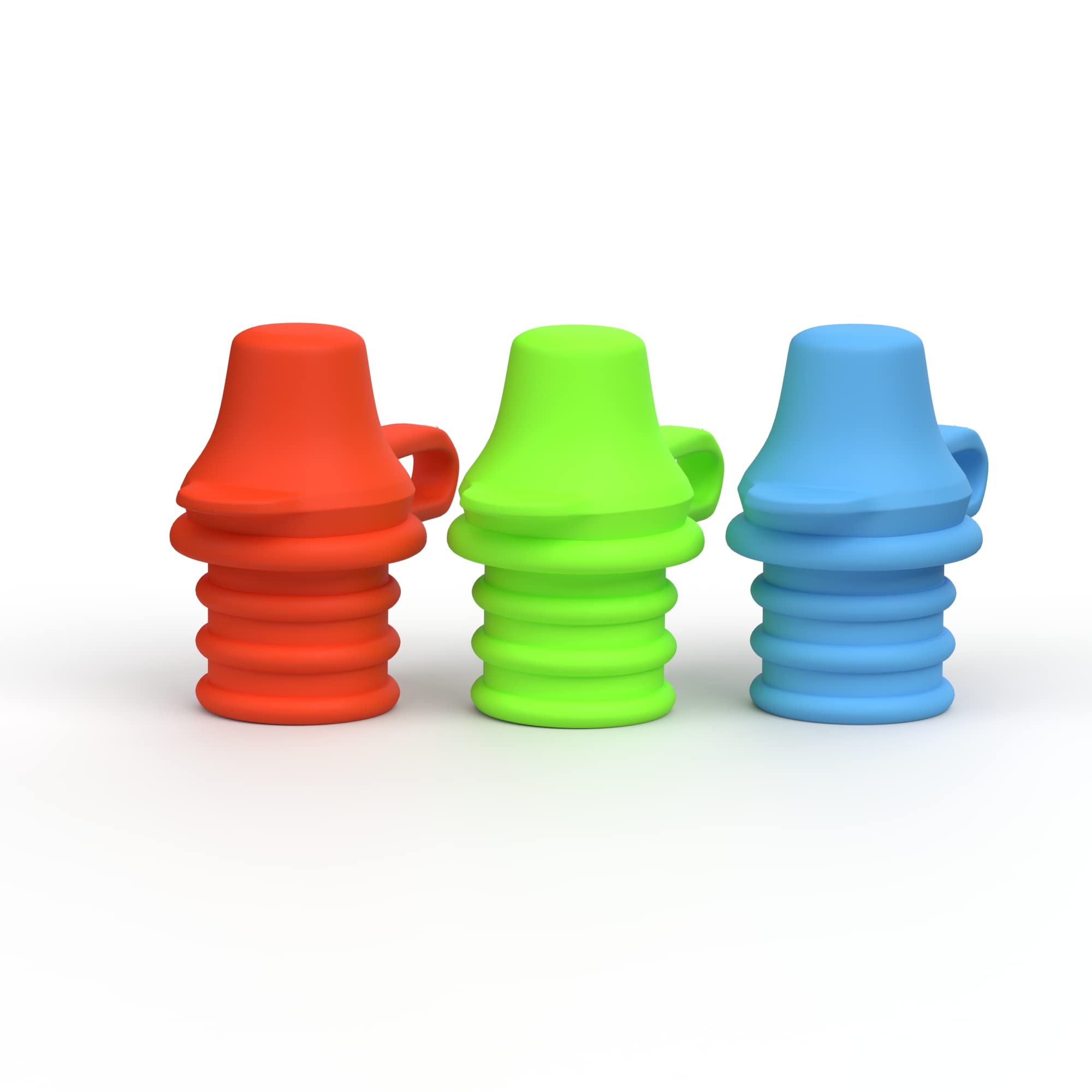 KiddiKap- No Spill Silicone Bottle Top Spout 3 Pack Bundle (Red, Blue,  Green) BPA Free - Yahoo Shopping