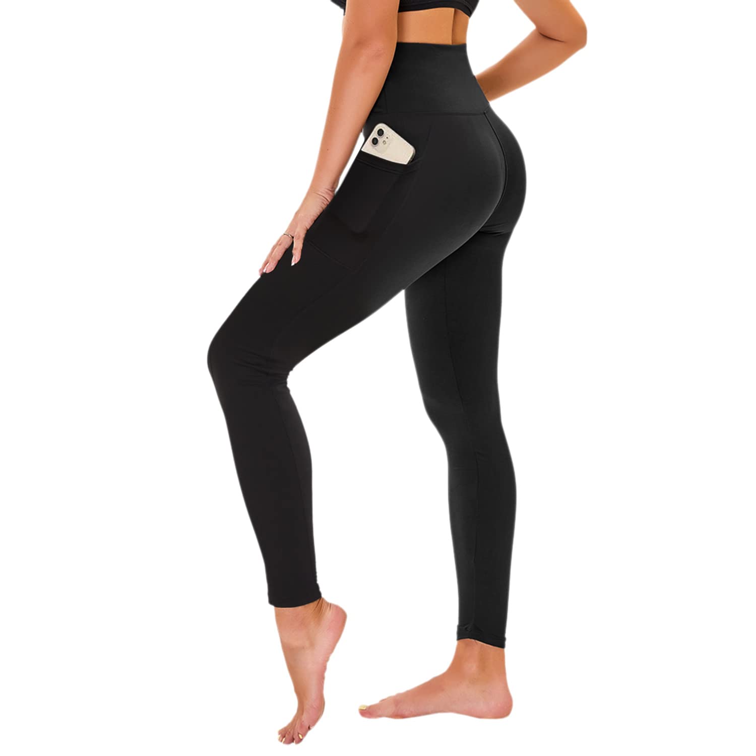  TNNZEET Capri Leggings for Women - Tummy Control Black Leggings  with Pockets High Waisted Yoga Pants Workout Cycling Leggings : Clothing,  Shoes & Jewelry