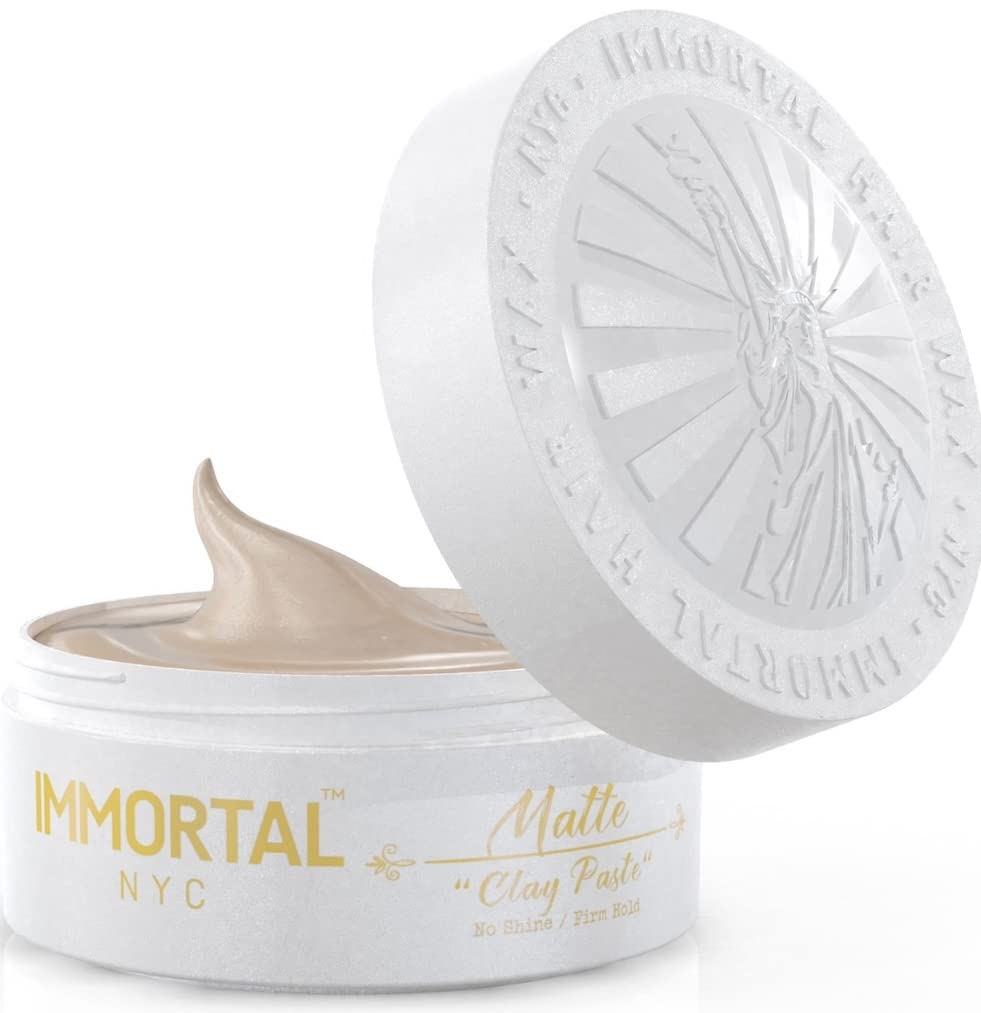 Immortal NYC Mens Hair Paste - Matte Firm Hold No Shine Styling Paste -  Mens Water Based No