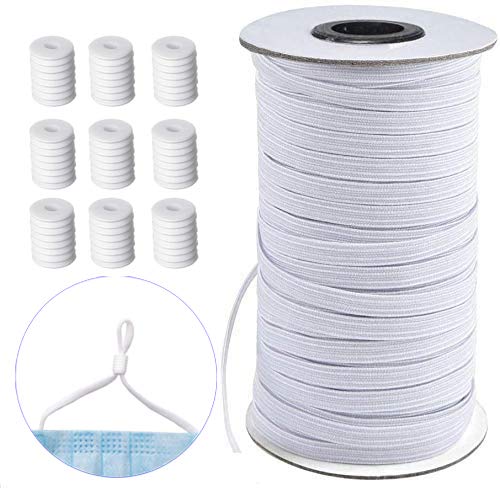 1/8 Soft Knit Elastic Cord - 100 Yard Spool - Trims By The Yard