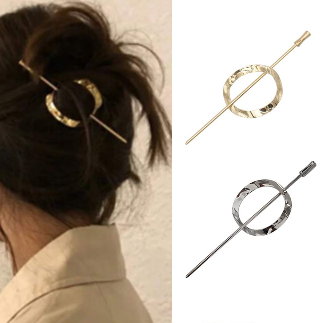 Circle Hair Pin with Stick