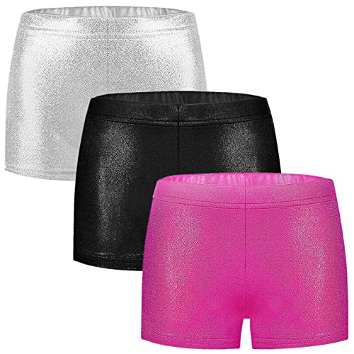  Girls Black Spandex Shorts For Gymnastic And Dance