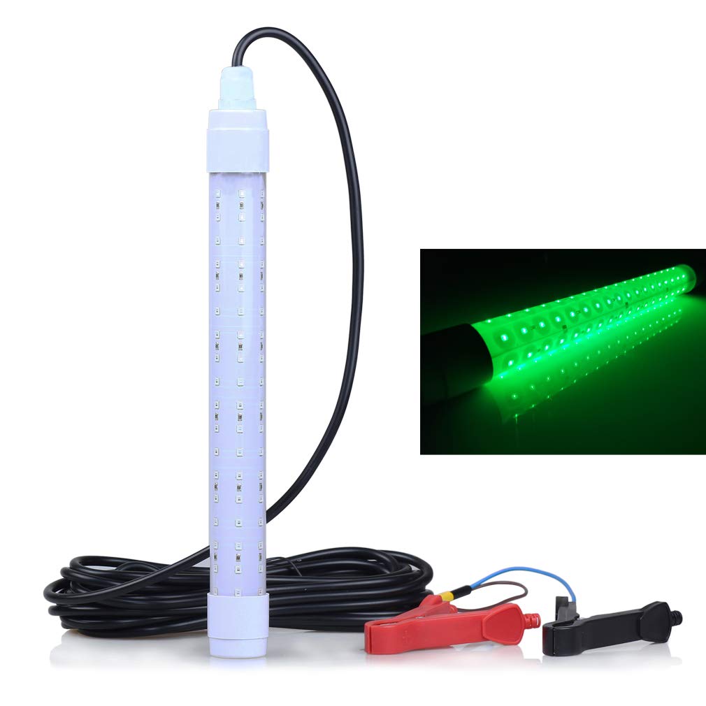 20W DC/AC 12V 126 LED 5M Wire Green Waterproof LED Fish Attracting
