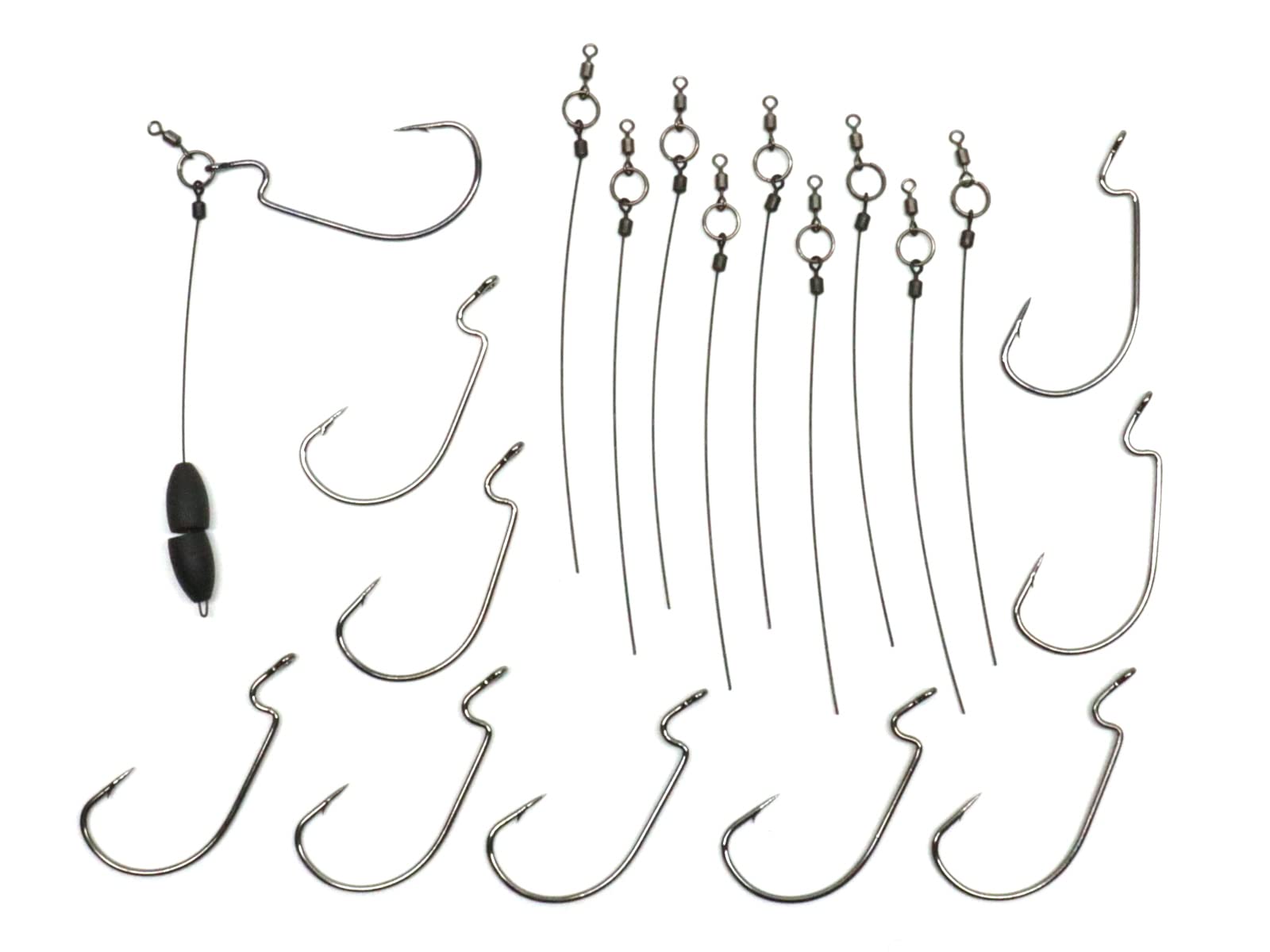 Harmony Fishing - Punch Shot Rig Kit (4/0 EWG Hooks) Interchangeable Hook  Leadered Punchshot Rig Tokyo
