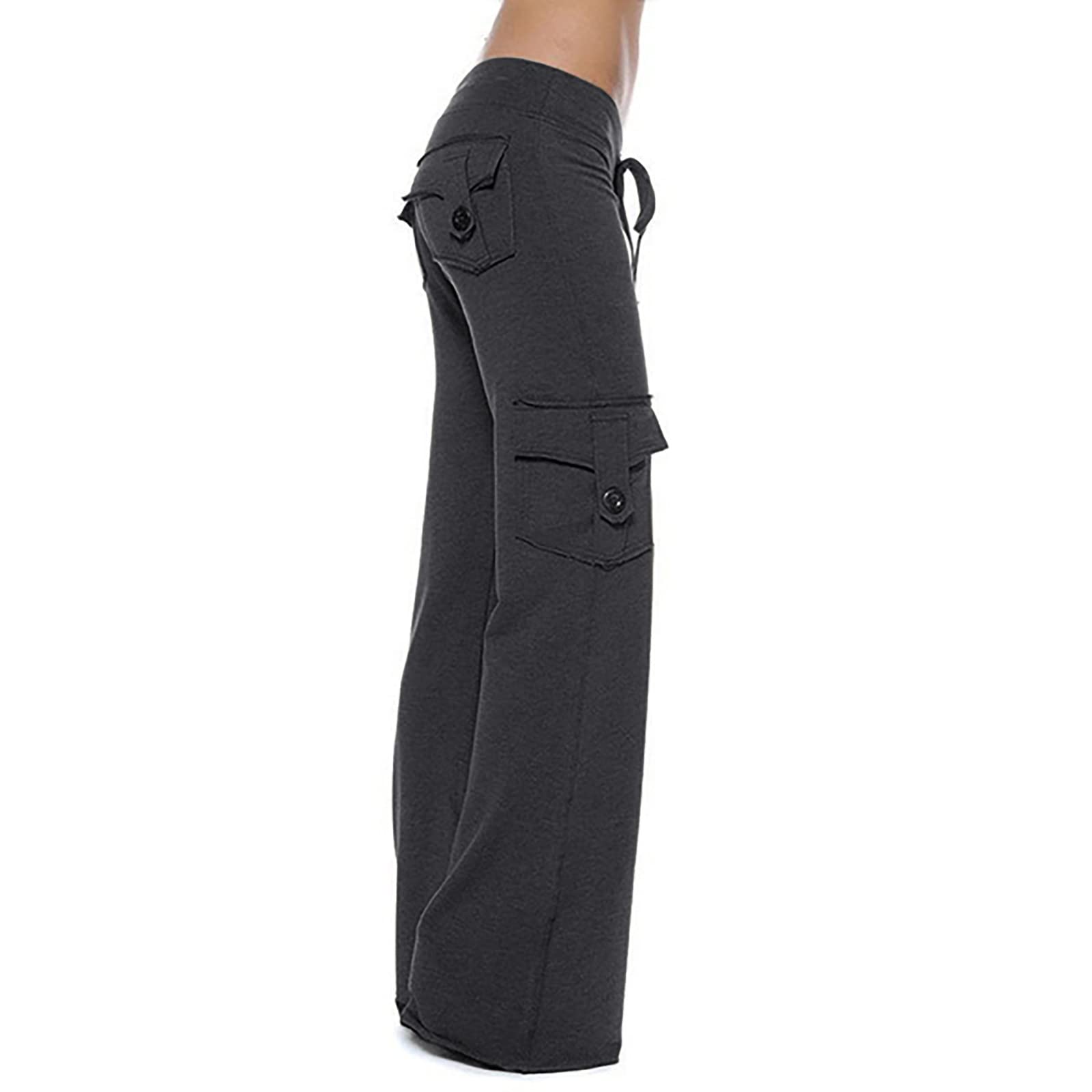  Capri Flare Leggings For Women - High Waist Tummy Control  Bootcut Yoga Pants Workout Flare Capris Pants Dark Gray