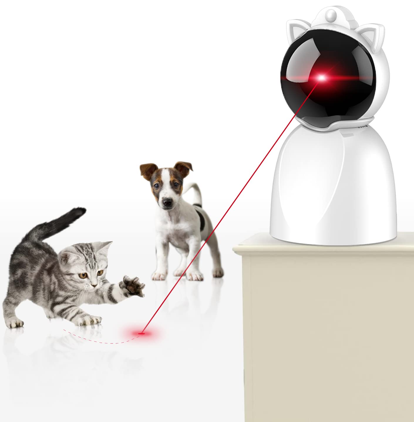 Automatic Rechargeable Cat Laser Pointer Toy with 5 Patterns