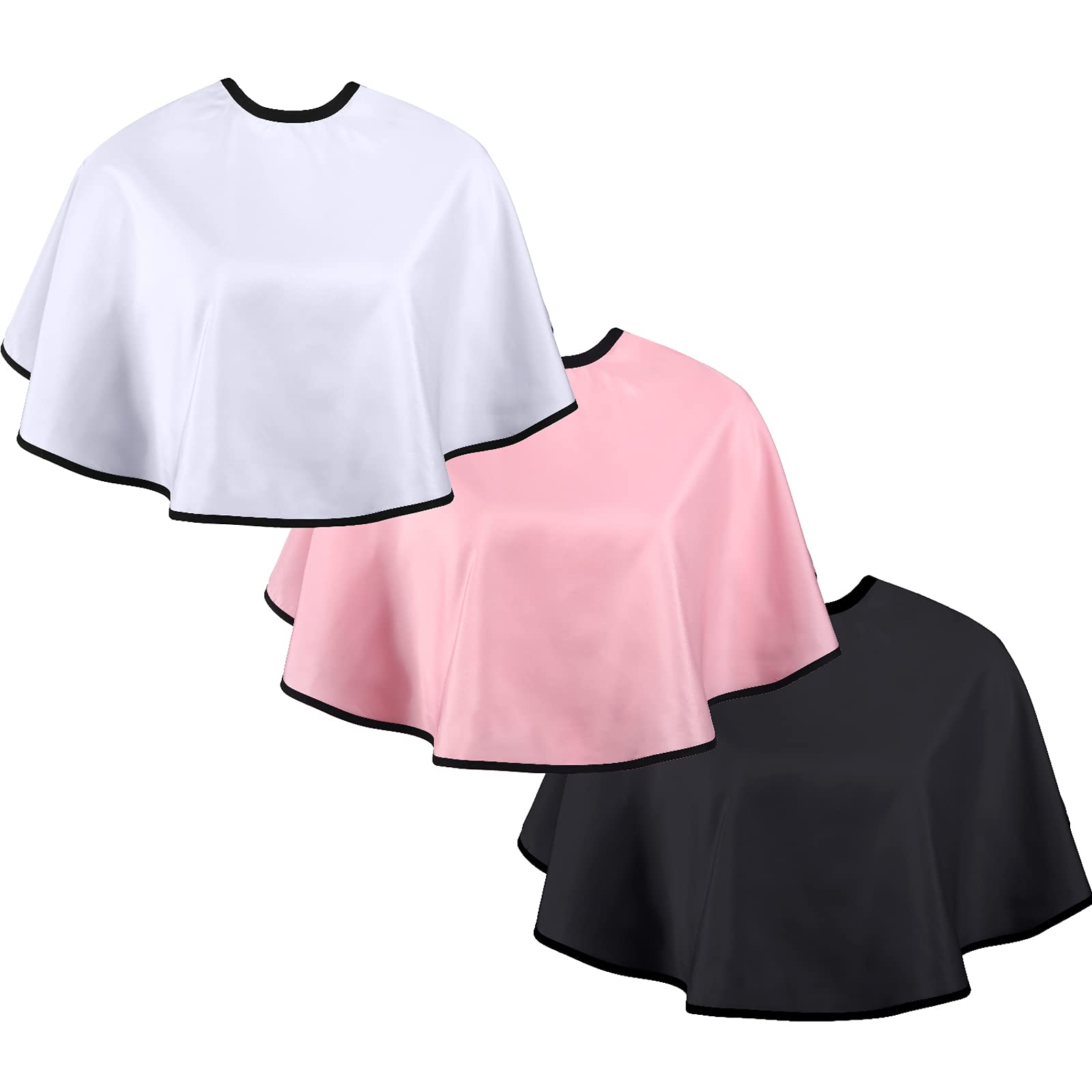 Noverlife Black Makeup Cape, Chemical & Water Proof Beauty Salon Shorty  Smock for Clients, Lightweight Comb-out Beard Apron Shortie Makeup Bib  Styling