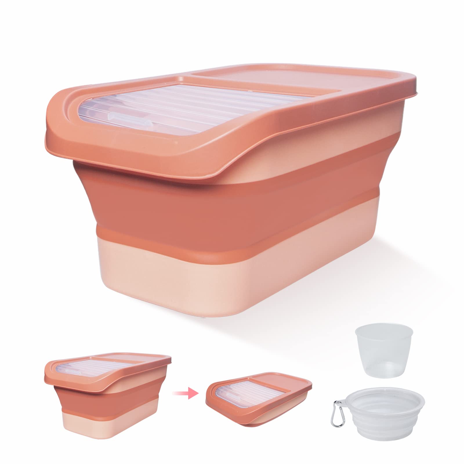Silicone Food Storage Containers with BPA Free Airtight Plastic