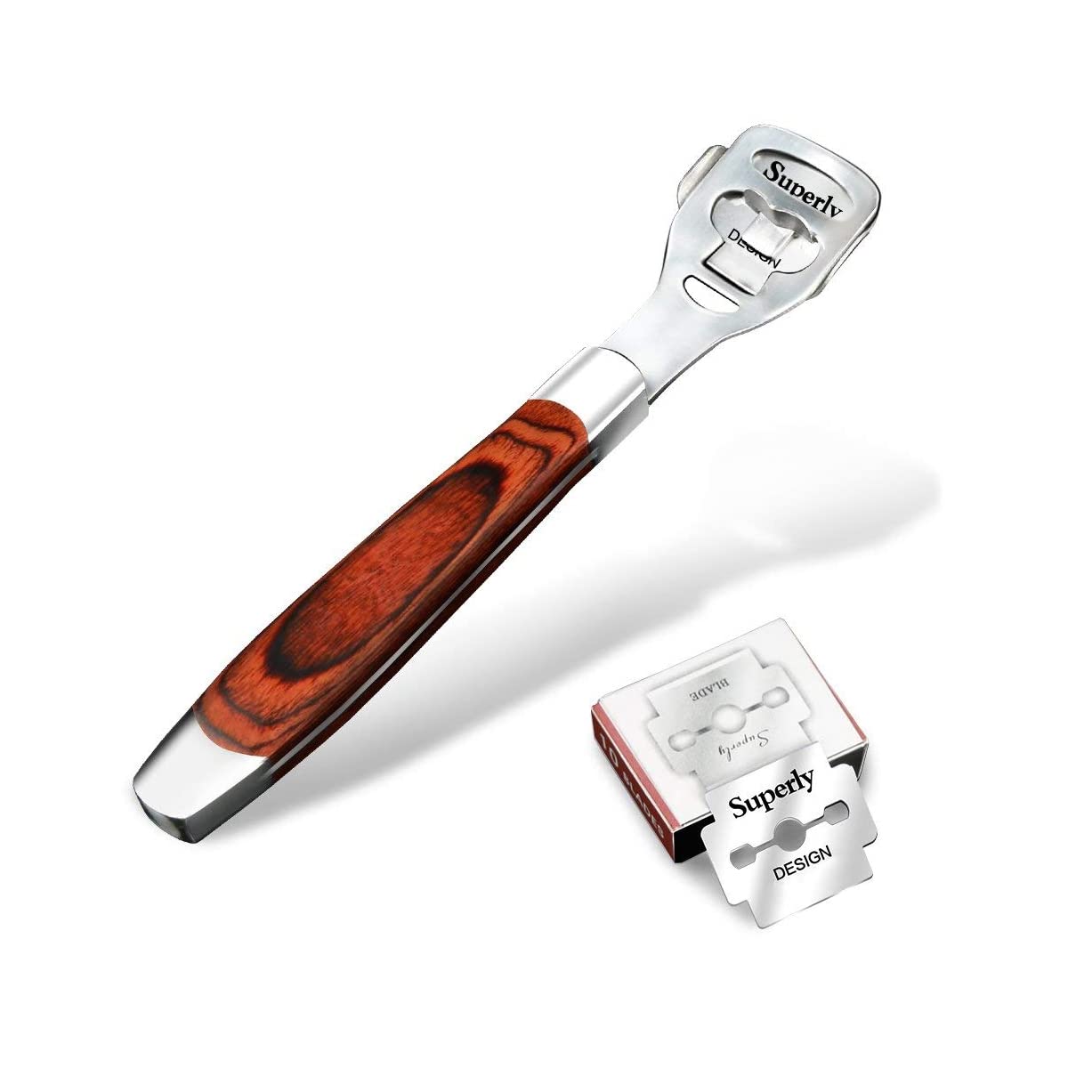 Unique Bargains Stainless Steel Blade Hard Skin Foot Care Pedicure