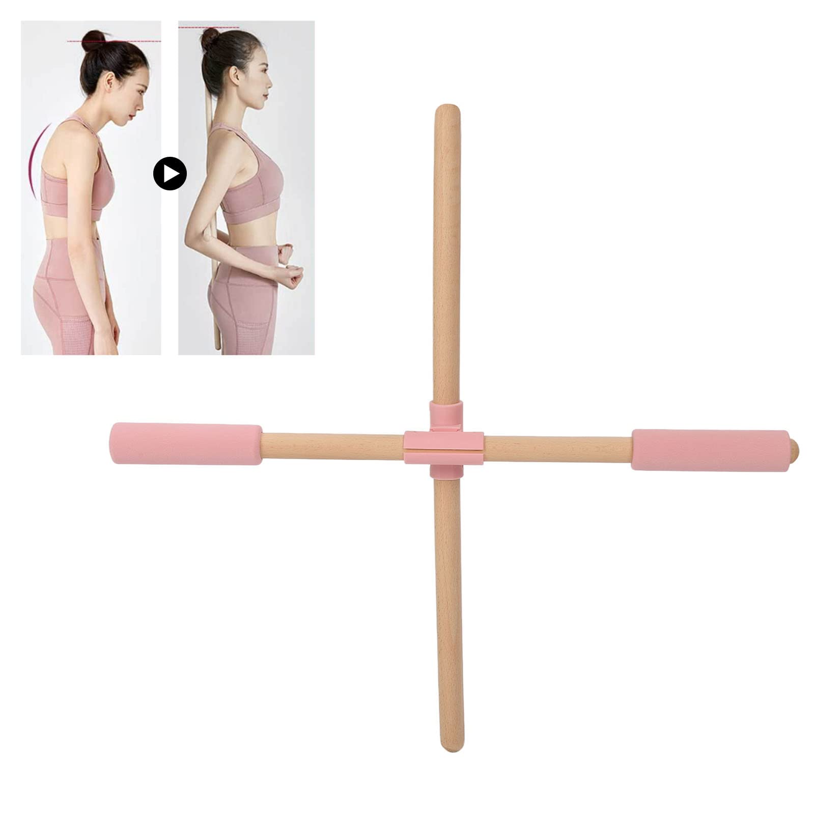 52-82cm Adjustable Yoga Sticks Humpback Correction Rod Shoulder Shape  Trainer