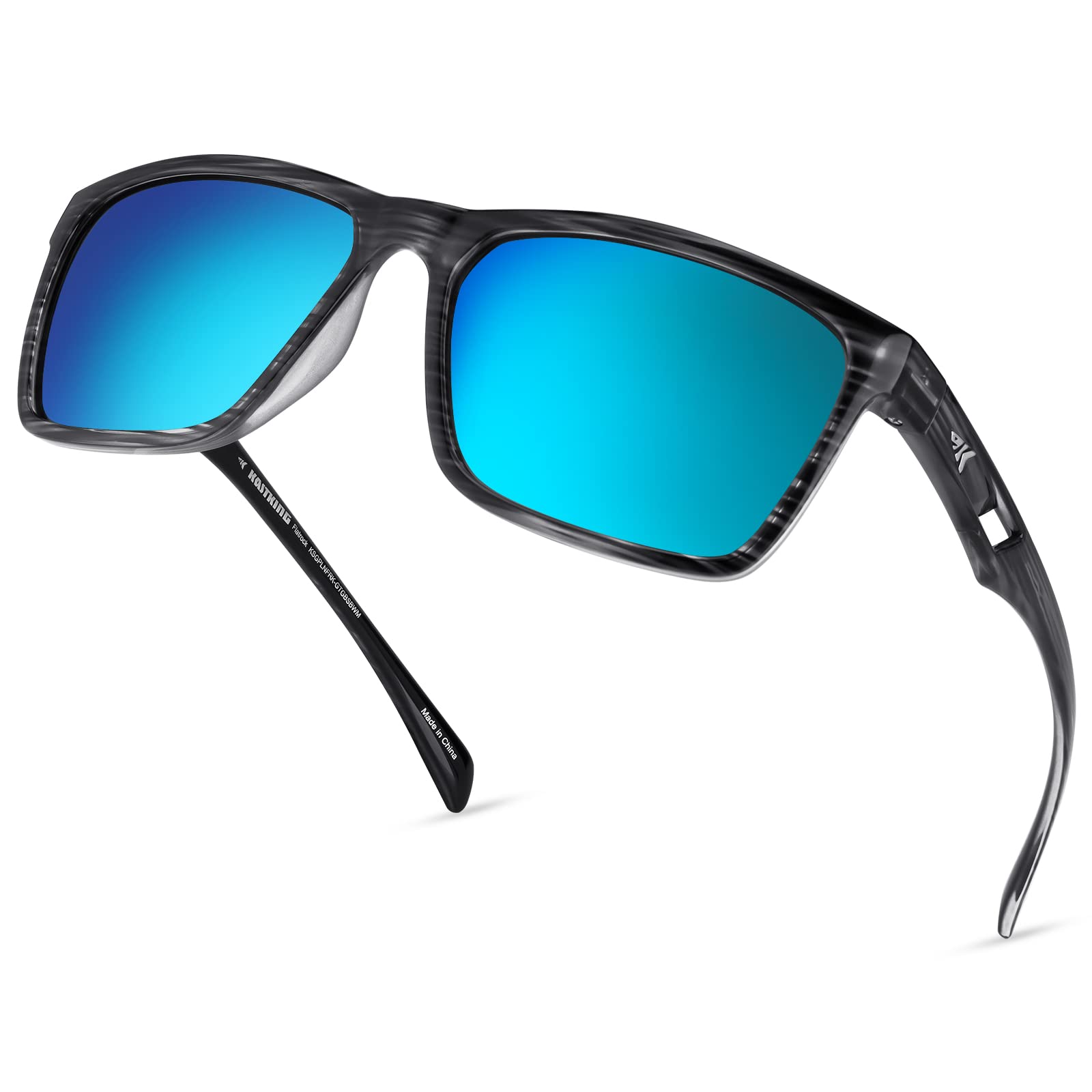KastKing Skidaway Polarized Sport Sunglasses for Men and Women, Matte Demi  Frame, Smoke Lens