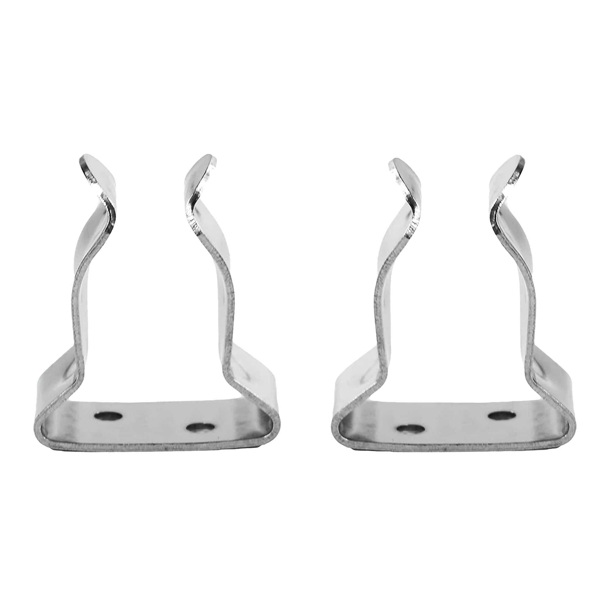 MARINE CITY Stainless-Steel Fine Polished General-Purpose Storage Clips  Strong and Sturdy Versatile Hook Spring Clamp Holders (5/8 Inches to 1  Inch) for Boats Ships Marines (Pack of 2)