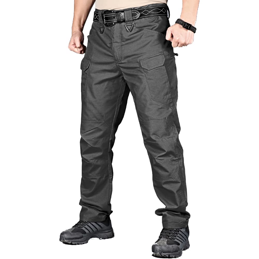 HYCOPROT Men's Tactical Pants Ripstop Water Repellent Lightweight