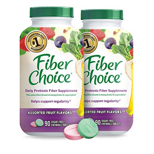 Fiber Choice Daily Prebiotic Fiber Chewable Tablets, Sugar-Free