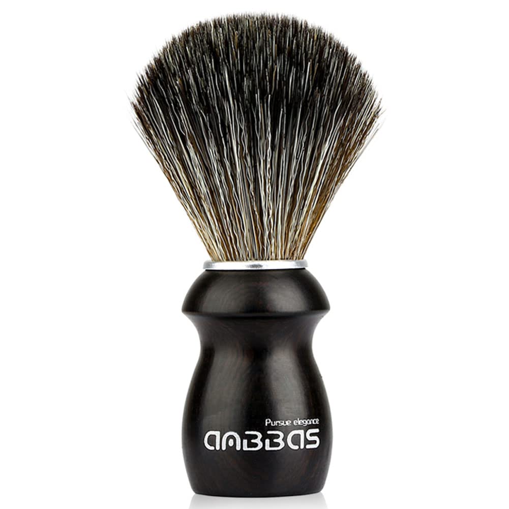 Anbbas Synthetic Shaving Brush with Wooden Handle Lathering Well with