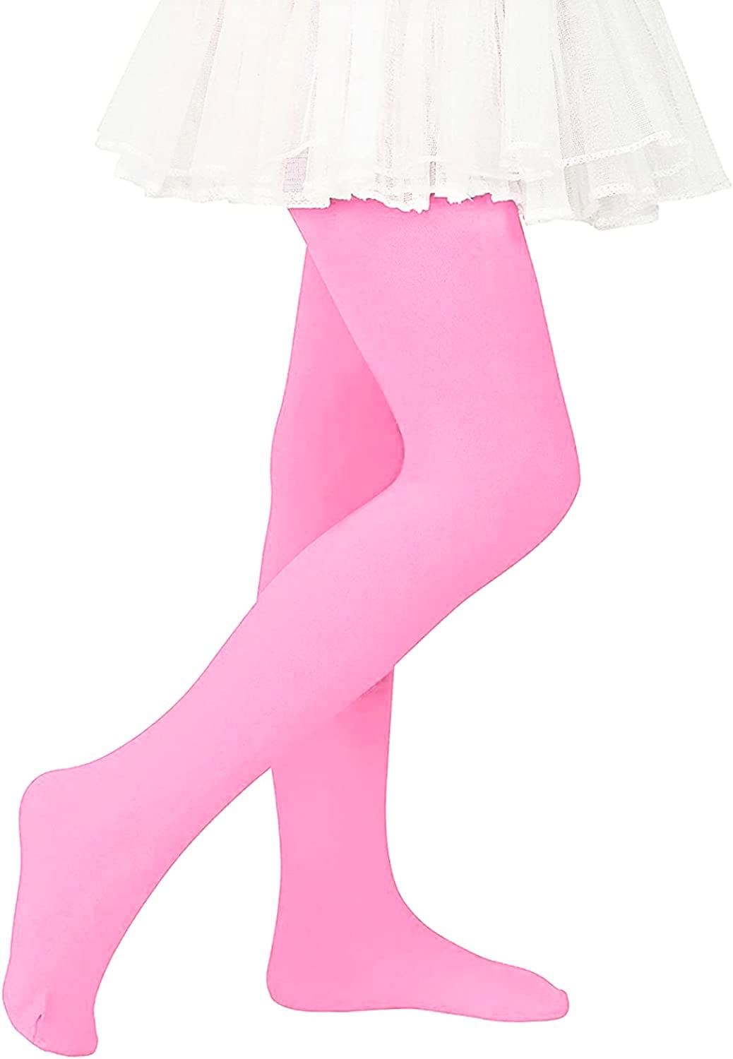  DIPUG Ballet Tights for Girls Dance Tights Toddler Thick Soft  Footed Kids Pink Stockings Size 5t 6 7 8, 1 Pack: Clothing, Shoes & Jewelry