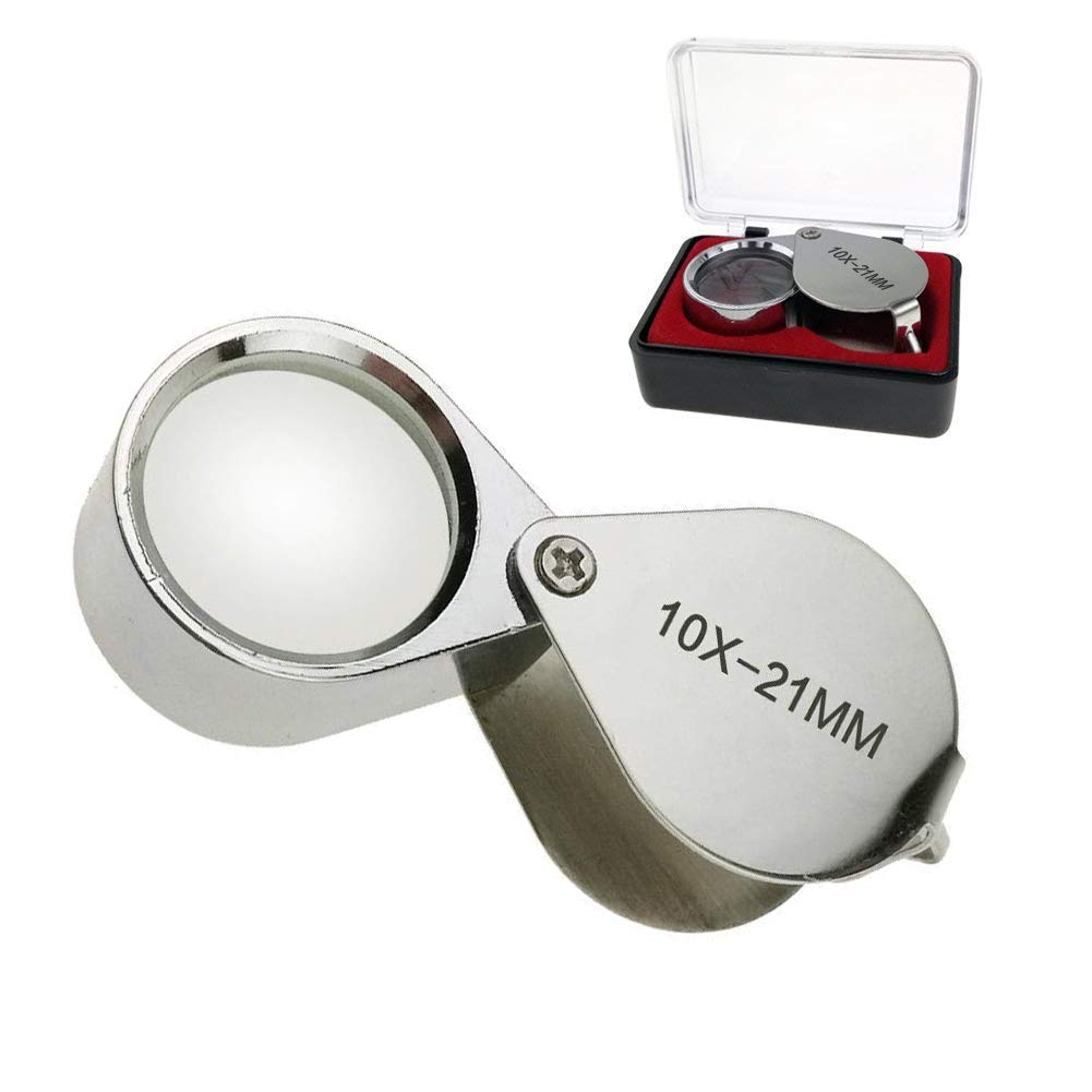 30X 21mm Glass Magnifying Magnifier Jeweler Eye Jewelry Loupe Loop, Adult Unisex, Size: Small, Silver