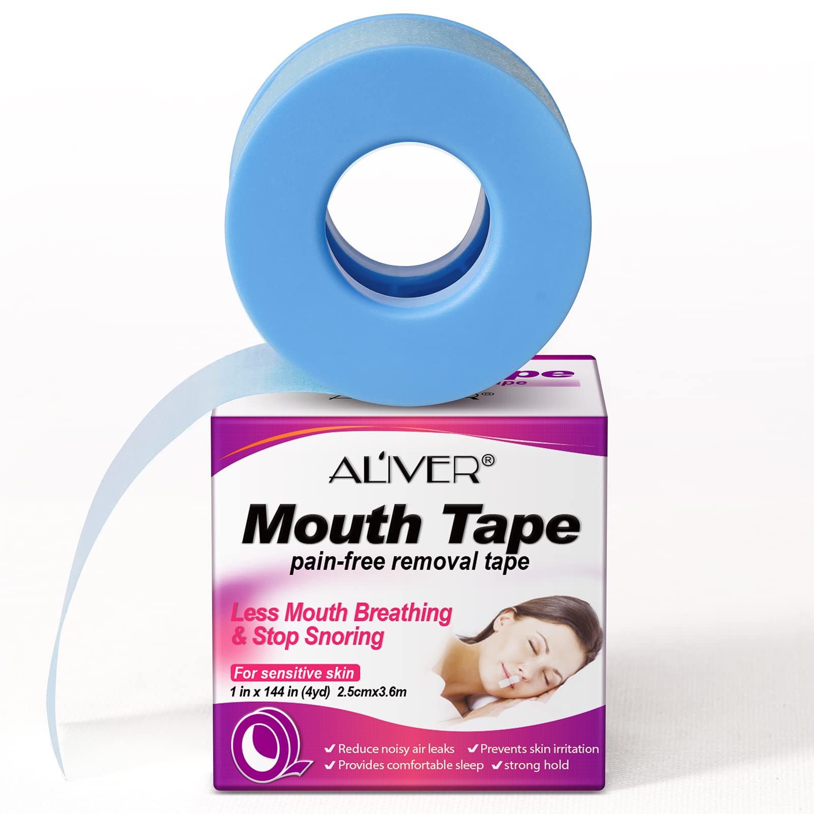 Mouth Tape - 1 x 144 Mouth Tape Roll for Sleeping, Anti Snoring Devices  for Better Nasal Breathing, Advanced Gentle Mouth Strips for Nasal  Breathing, Improve Sleep Quality & Instant Snoring Relief