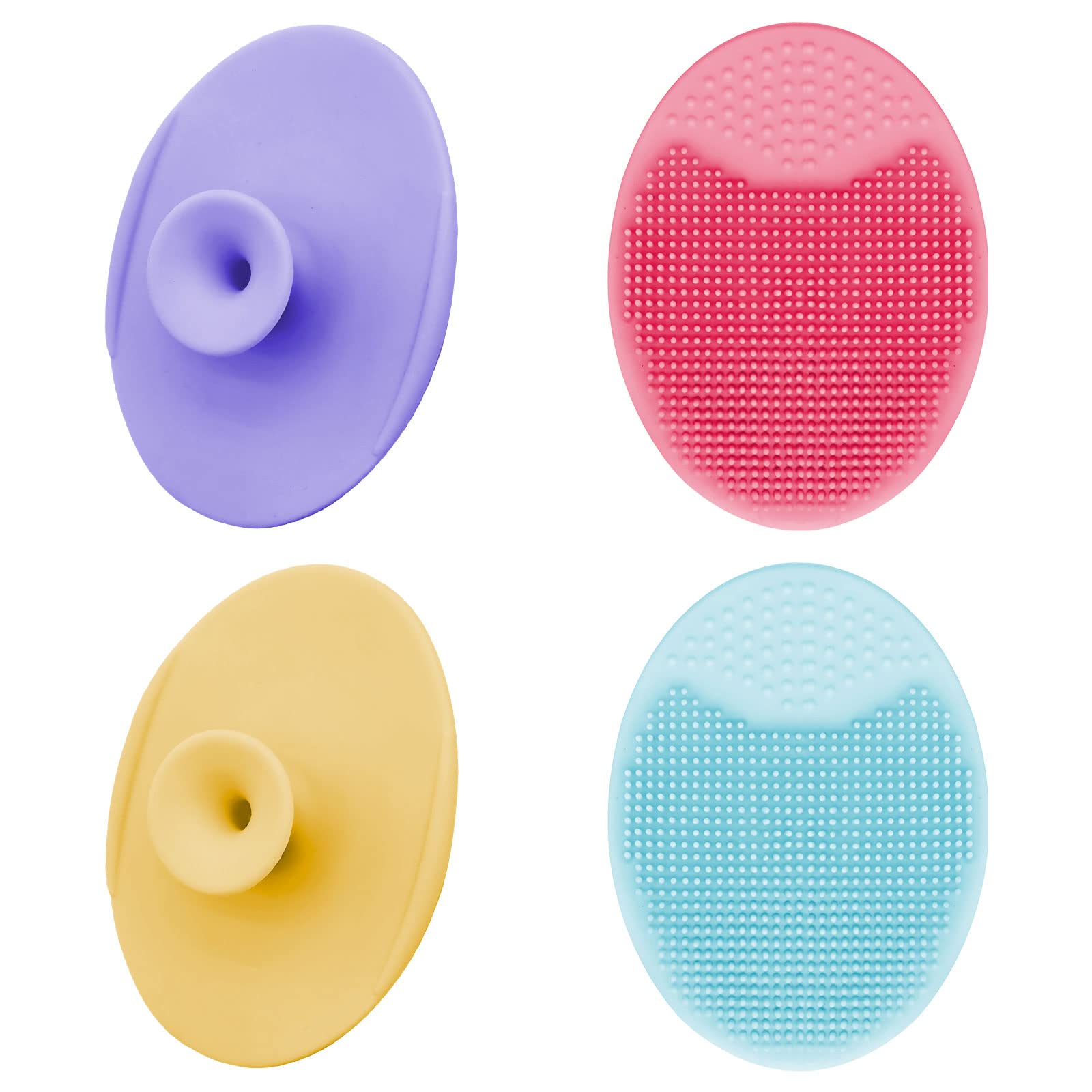 Silicone Cleaning Brush, Face Scrubber Silicone Facial Deep Cleansing Brush  Pad for Skin Exfoliation, Portable Clean Skin Multifunctional Face