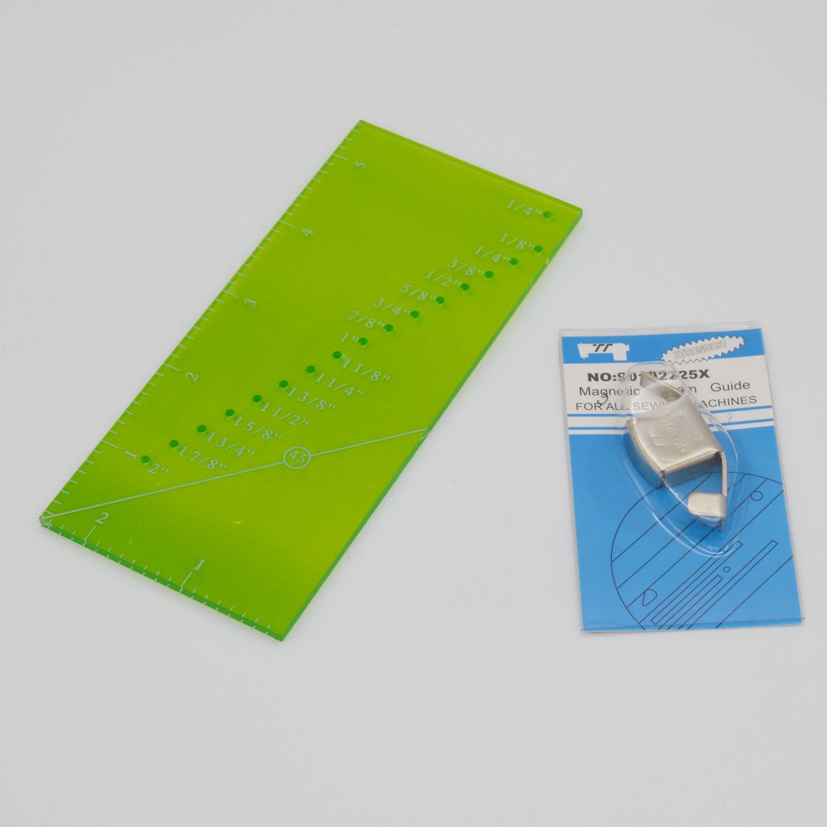 Seam Guide Ruler and Magnetic Seam Guide for Sewing Machine,1/8 to