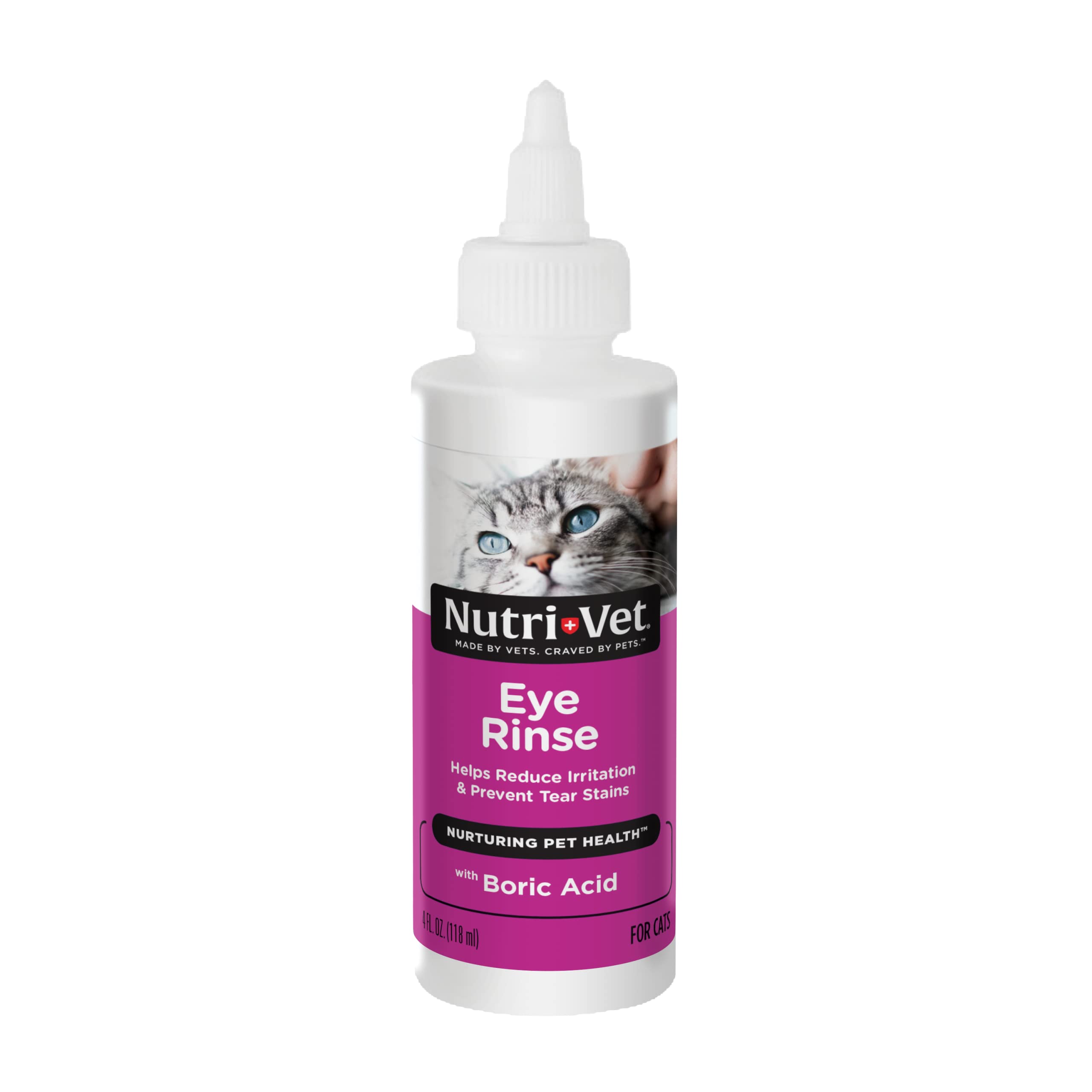 NutriVet Eye Rinse Liquid for Cats, 4Ounce 4 FZ