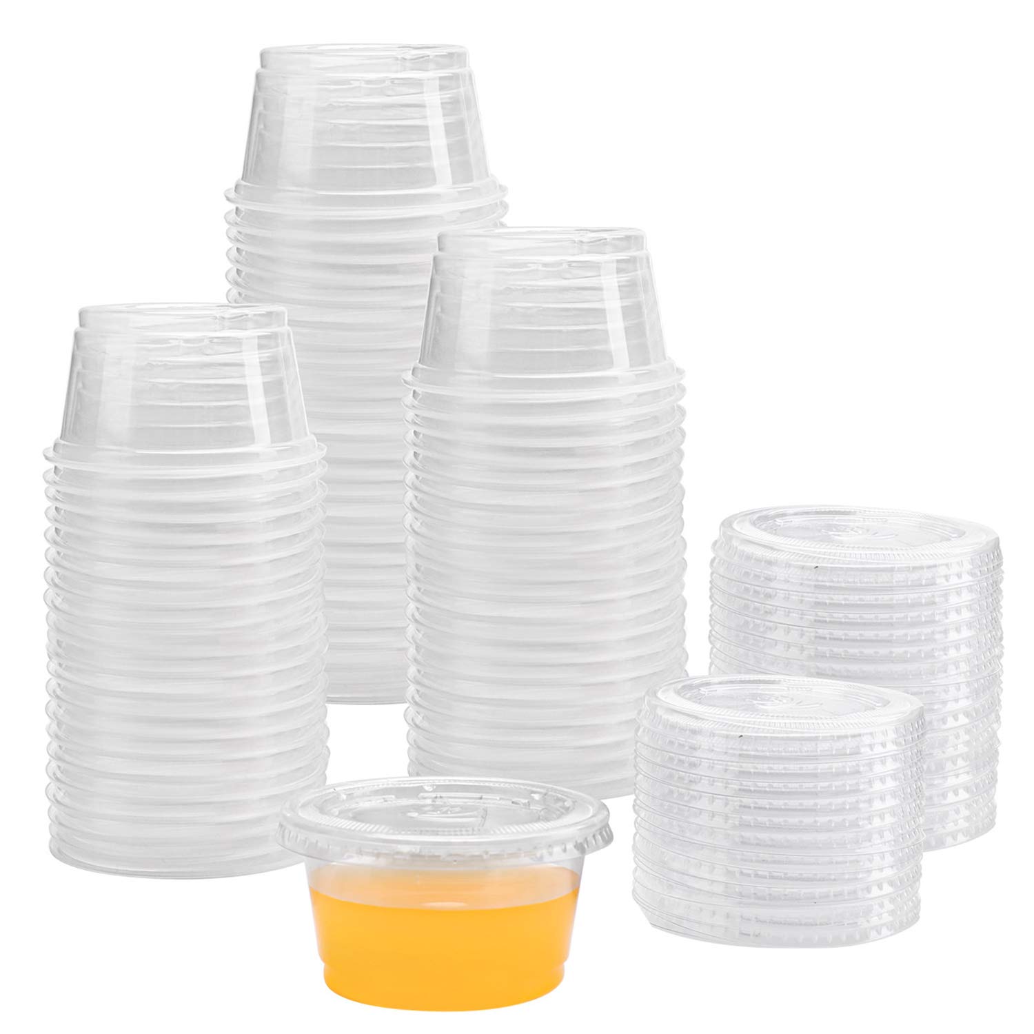 Disposable Portion Cups With Lids - - Perfect For Meal Prep