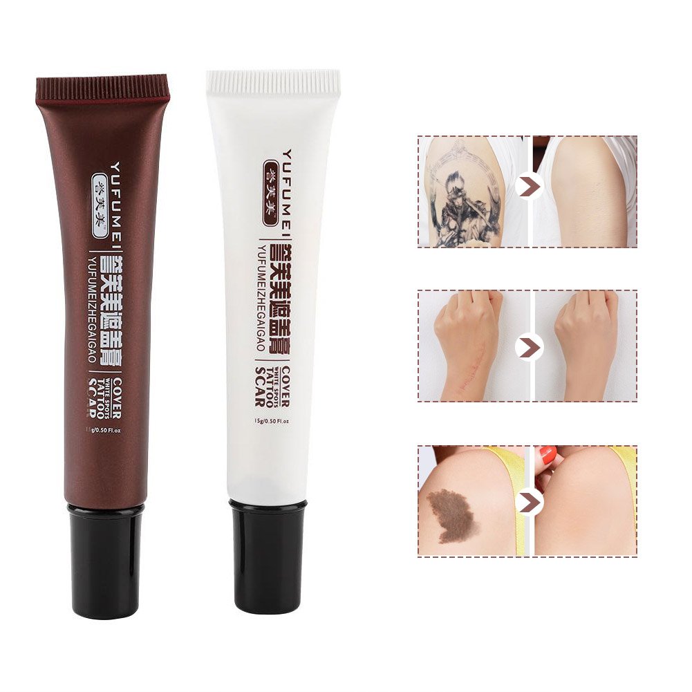 Buy Tattoo Cover Up, Waterproof Makeup Cover Cream with Full Coverage  Colors, Invisible Skin Concealer Set for Tattoo, s, Vitiligo and Dark  Spots, Use on Body (2×0.7 ounce) Online at desertcartINDIA