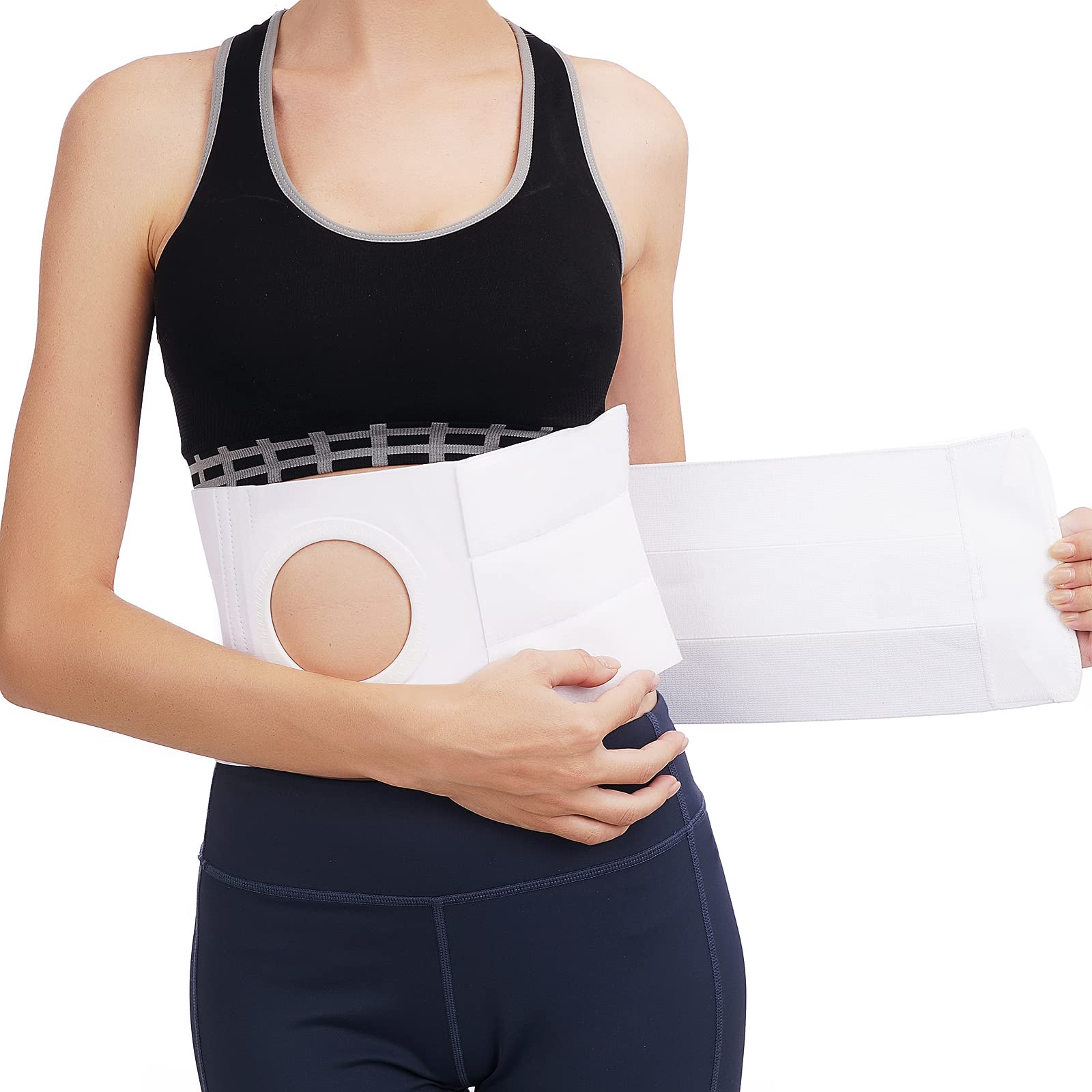 Stoma belts for support and fixation of ostomy bag
