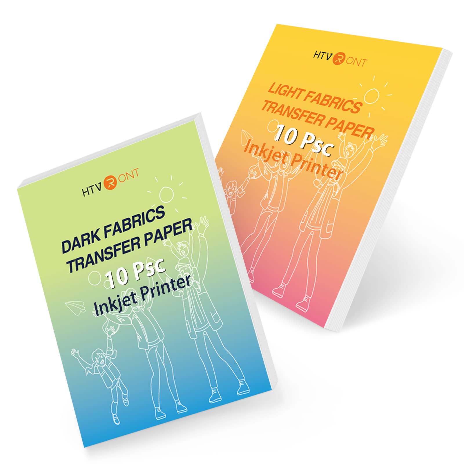 10 Inkjet Printable Heat Transfer Sheets for Dark Colored Fabrics
