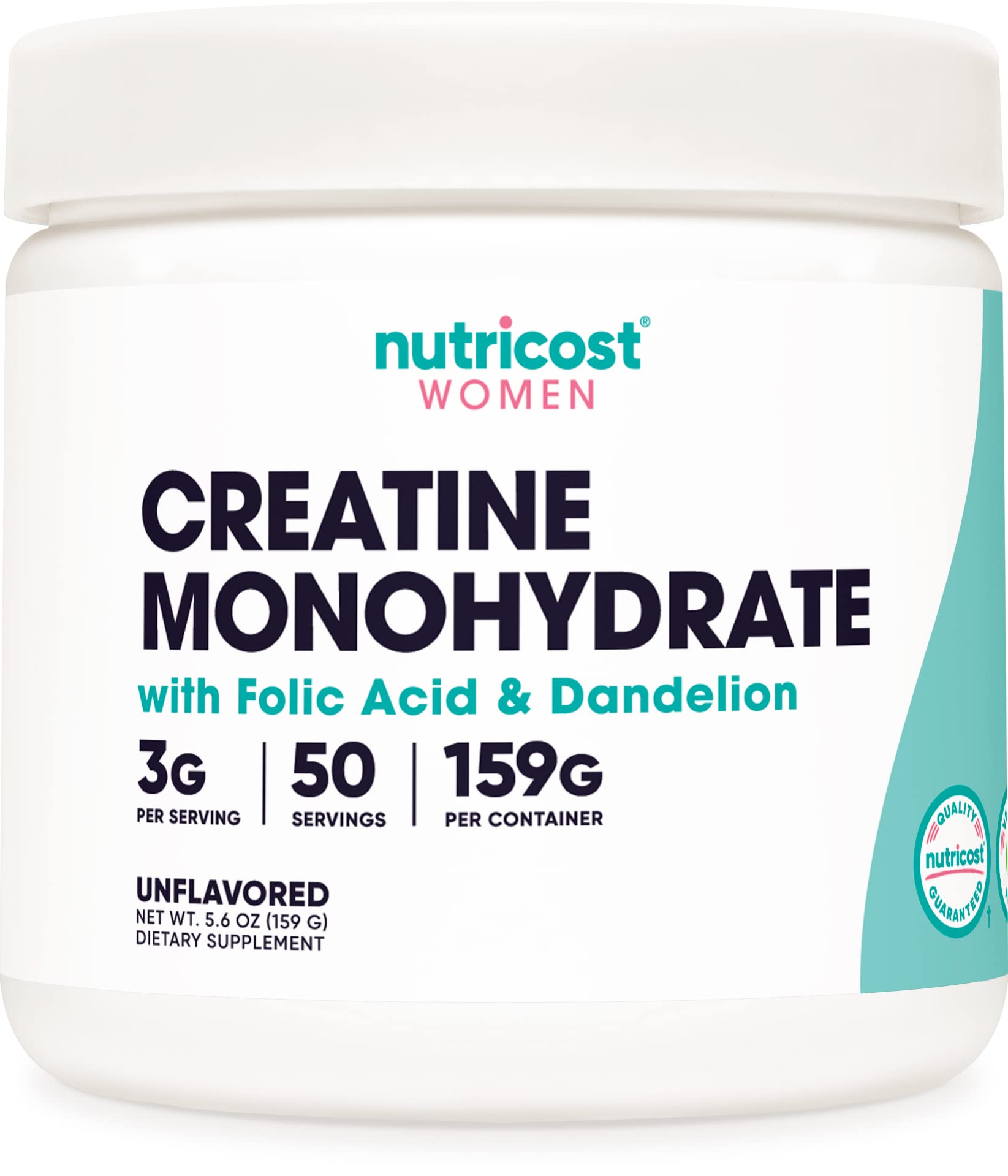 Nutricost Creatine Monohydrate Powder For Women Micronized Unflavored 50 Servings 