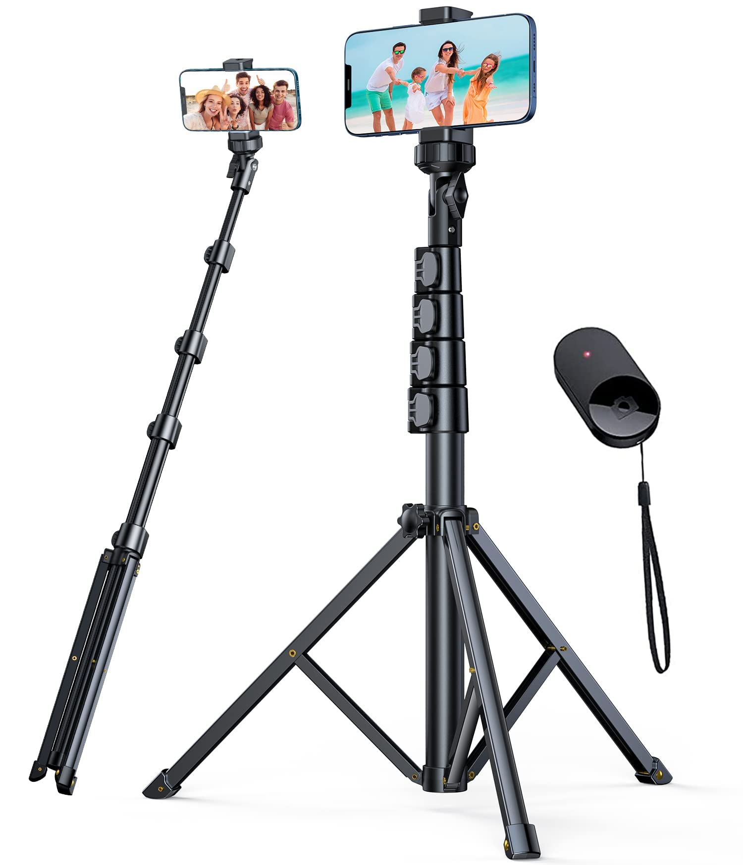 Phone Tripod,Upgraded iPhone Tripod with Wireless Remote Shutter Compatible  with iPhone/Android Samsung, Mini Tripod Stand Holder for Camera  GoPro/Mobile Cell Phone 