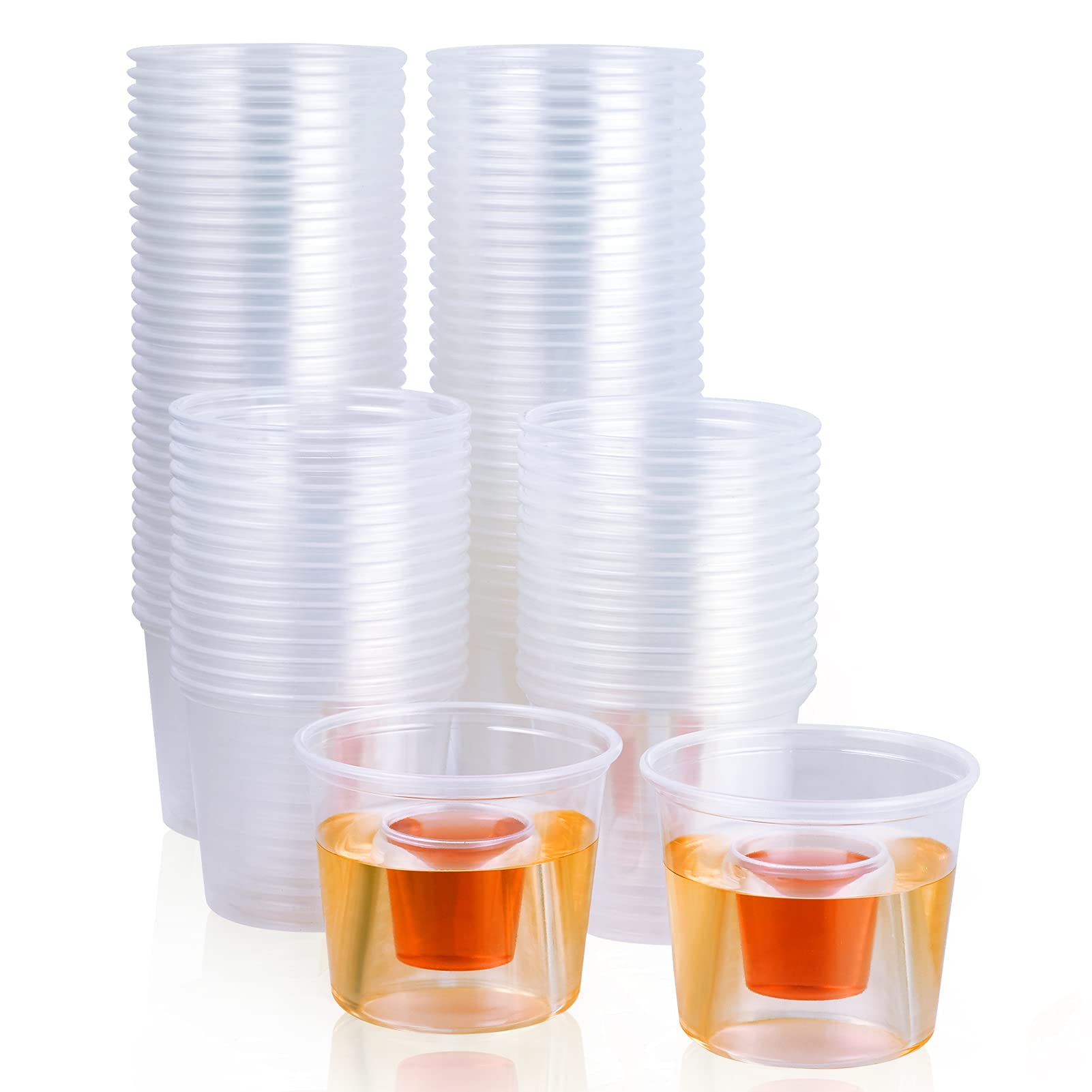 Casewin 11 oz Plastic Clear Cups for Party | Hard Clear Plastic Cups  Plastic Wine Cups | Disposable Cups Plastic Tumblers Drinking Glasses |  Resuable