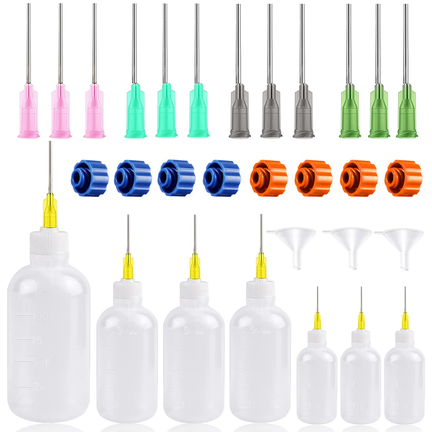 Cheap 6Pcs Applicator Bottles, 30ml Plastic Squeezable Dropper Bottles with  Blunt Needle Tip for Glue Applications, Paint Quilling Craft and Oil