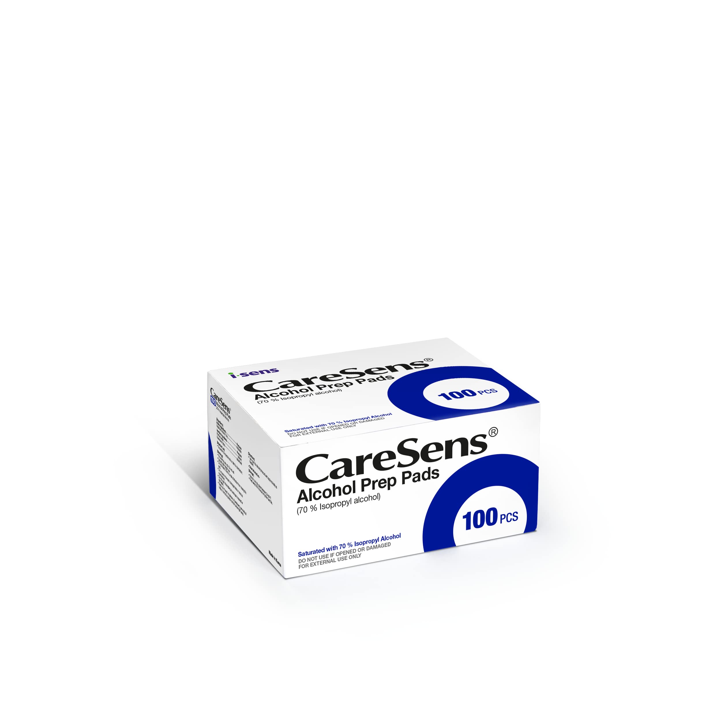 CareSens Alcohol Prep Pad 70% Isopropyl Alcohol - 100 Count