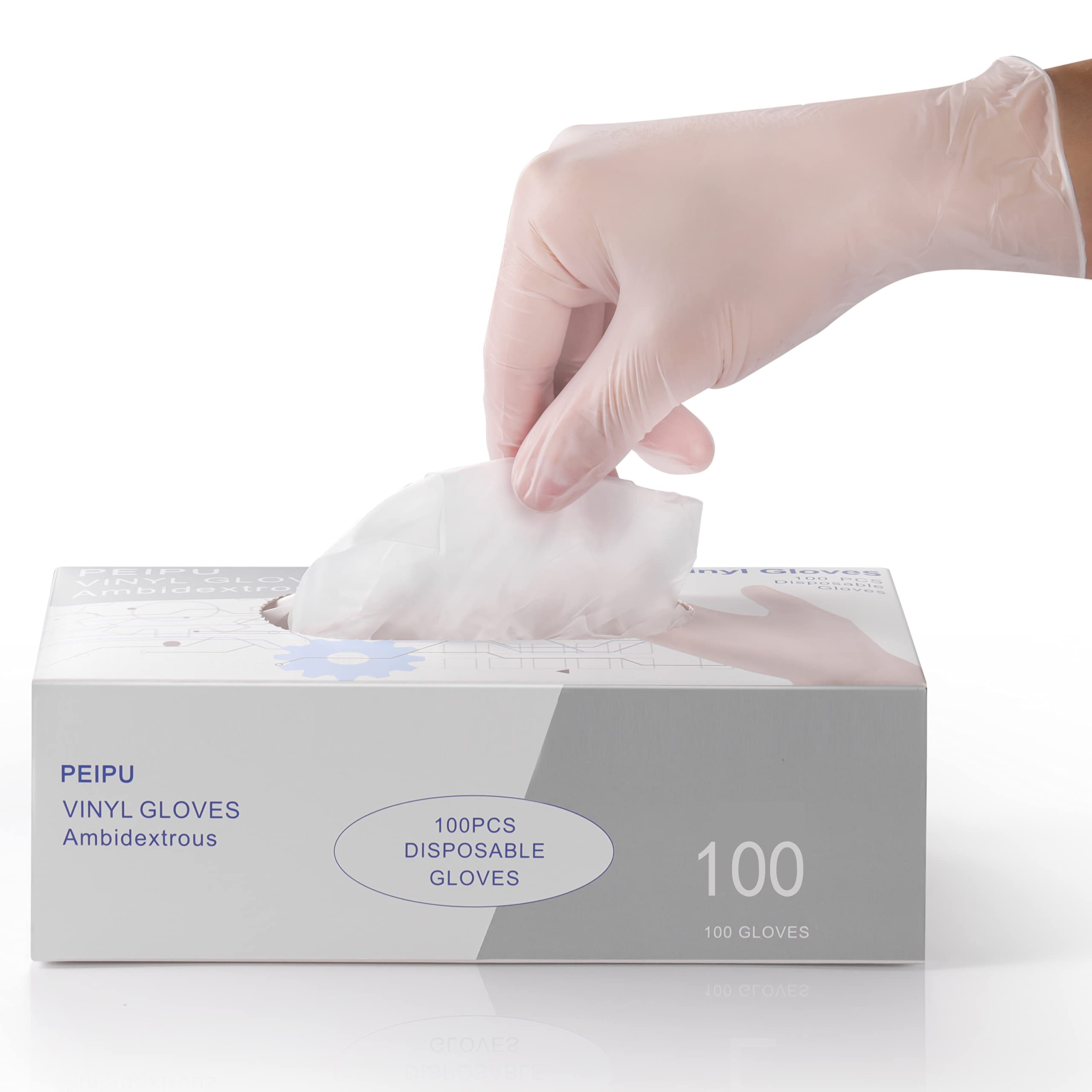 PEIPU Nitrile Exam Gloves Disposable Gloves，Powder Free, Cleaning Service  Gloves, Latex Free