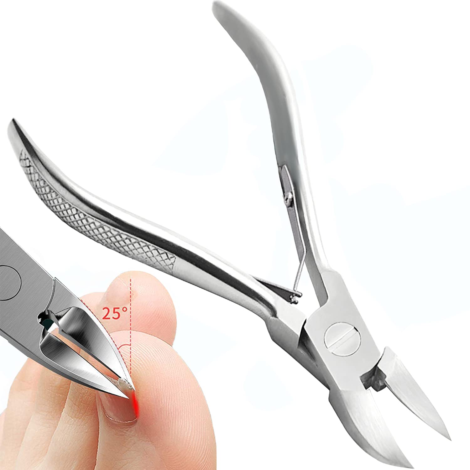 ZenToes Heavy Duty Nail Clippers with Stainless Steel Curved Blade for Ingrown Toenails