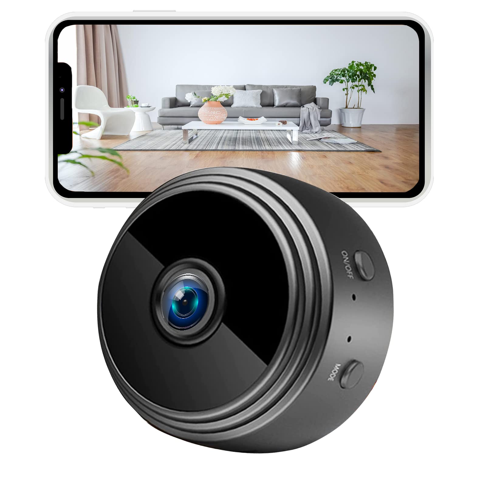 Security Camera Indoor Wireless Scoornest-2023 Newly Upgraded Security  Detector 1080P Wifi Battery Operated 2.4Ghz Pet Camera Video Surveillance  Device with Phone App for Baby Monitor Home Car Dog Cat Black