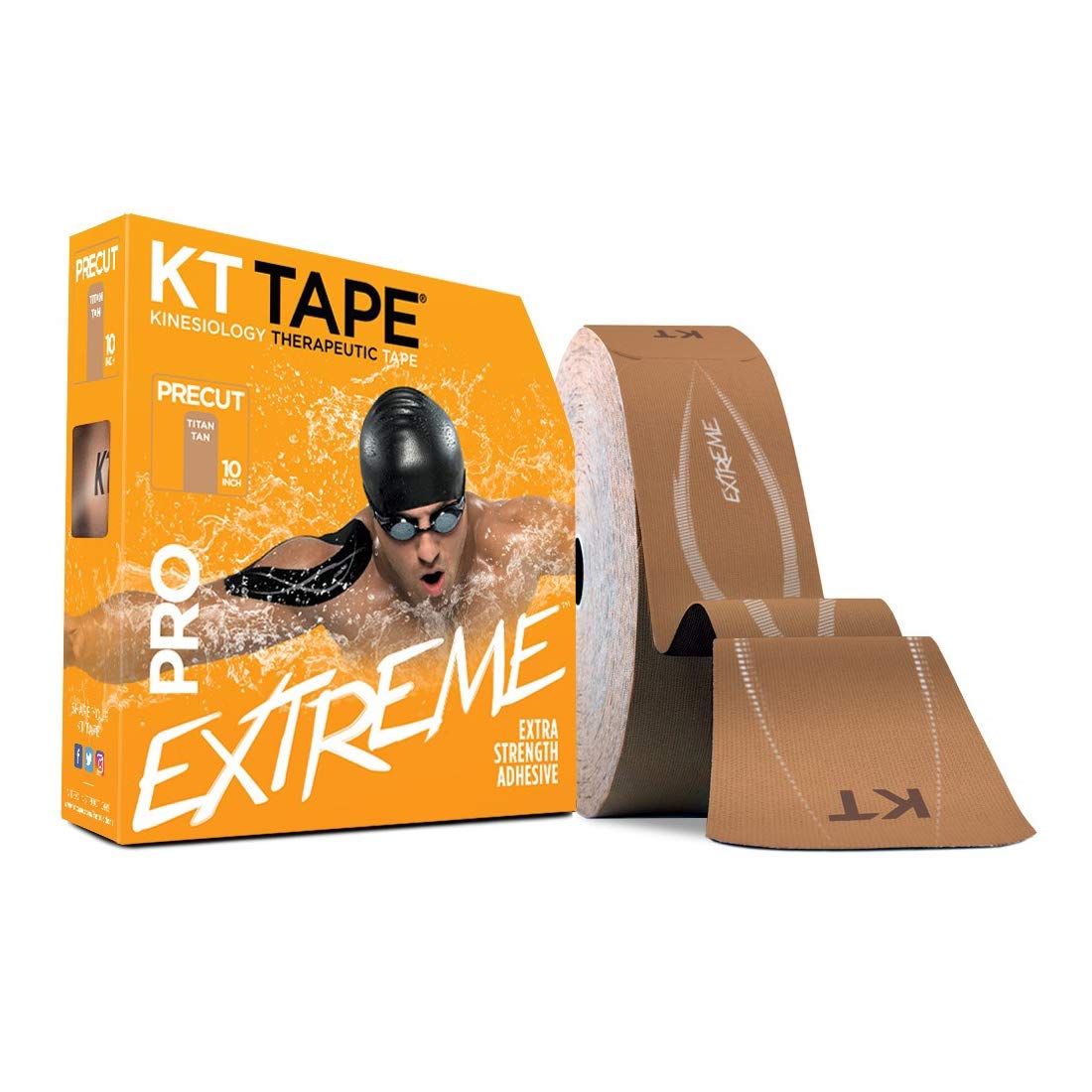 KT Tape Pro 10 Precut Kinesiology Therapeutic Elastic Sports Roll